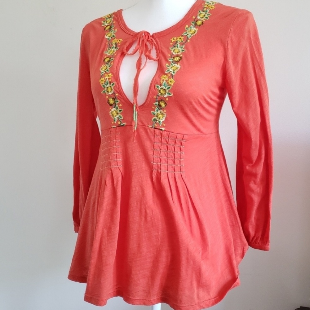 Free people v-neck floral top